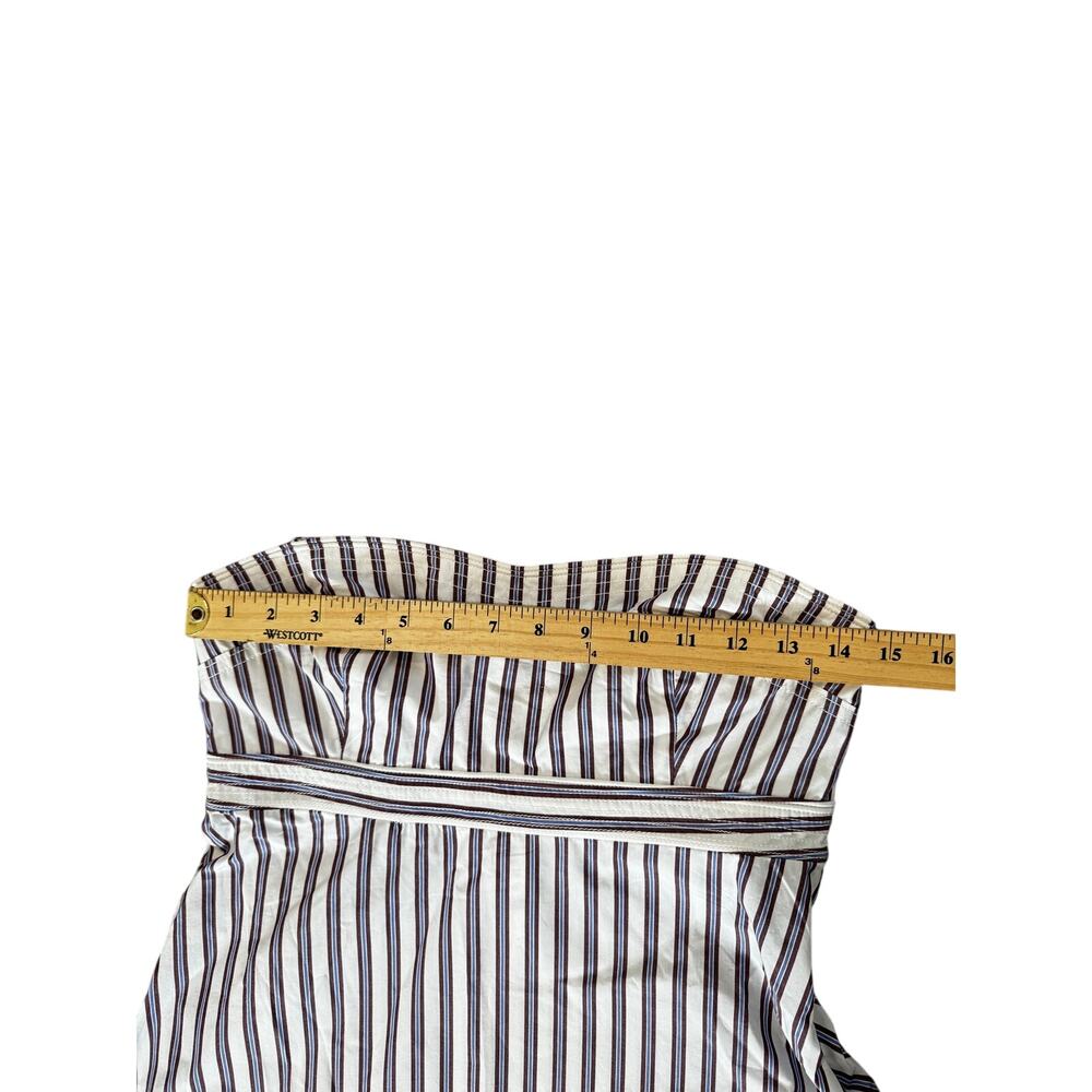 J.Crew Minimalist Empire Waist Dress Striped Cotton Poplin Crushed Crimson 2 - Picture 8 of 11
